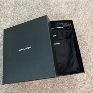 Saint Laurent show box with bags